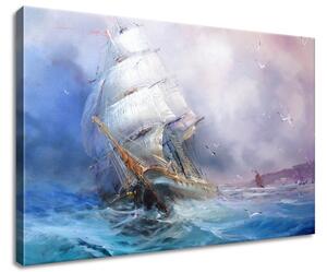 Vászonkép Vitorlás a felkavart tengeren Méretek: 60 x 40 cm