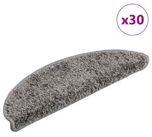 30 db szürke lépcsőszőnyeg 56x17x3 cm