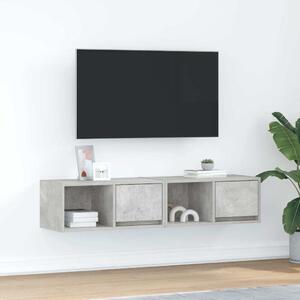 2 db betonszürke szerelt fa TV-szekrény 60x31x25,5 cm
