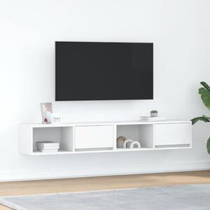 2 db fehér szerelt fa TV-szekrény 80x31x25,5 cm