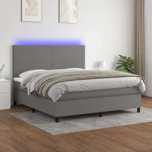 VidaXL LED-es Ágy - 160x200 cm - Zsebrugós Matraccal