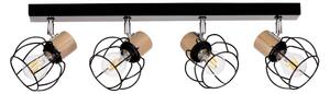 Envostar - Fence 4 Mennyezeti Lámpa Black/Chrome/WoodEnvostar - Lampemesteren