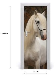 Ajtó méretű poszter fehér Ló 75x205 cm