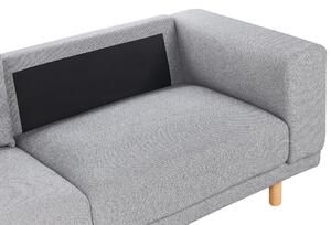 Háromszemélyes szürke kárpitozott kanapé NIVALA
