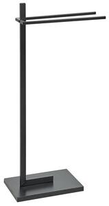 Fekete törölközőtartó állvány 45 x 86 cm SELVA
