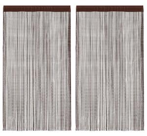 2 db barna zsinórfüggöny 140 x 250 cm