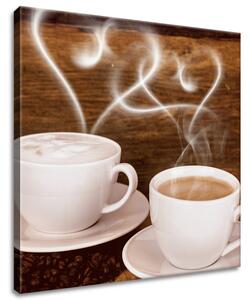 Gario Vászonkép Romantika a kávénál Méret: 120 x 80 cm