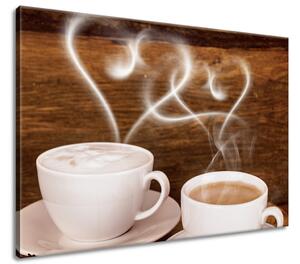 Vászonkép Romantika a kávénál Méretek: 100 x 70 cm