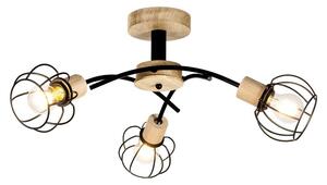 Envostar - Ylva 3 Mennyezeti Lámpa Oak/Black - Lampemesteren