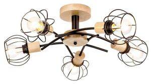 Envostar - Ylva 5 Mennyezeti Lámpa Oak/Black - Lampemesteren