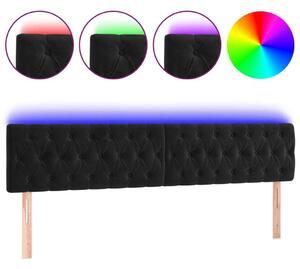 Bársony LED Fejtámla - Fekete - 200cm