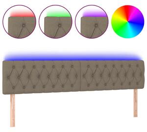 LED-es Ágyfejtámla - Bézs Szövet - 180 cm