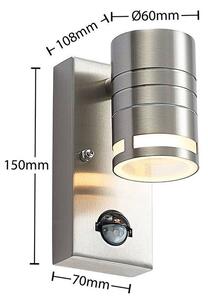 Lindby - Catalin Kültéri Fali Lámpa w/Sensor Stainless SteelLindby - Lampemesteren