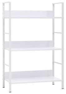 3 szintes fehér szerelt fa könyvespolc 60 x 27,6 x 90,5 cm