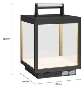 Lucande - Cube LED Portable Kültéri Asztali Lámpa Graphite - Lampemesteren