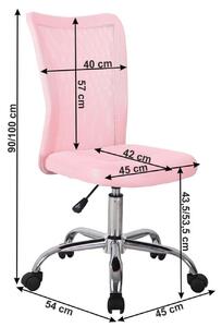 IDORO rózsaszín szövet irodai szék