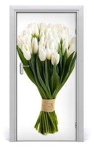 Ajtó méretű poszter fehér tulipán 95x205