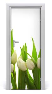 Ajtómatrica fehér tulipán 85x205