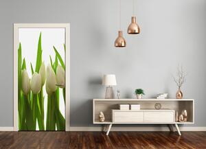 Ajtóposzter öntapadós fehér tulipán 85x205