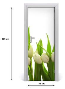 Ajtómatrica fehér tulipán 85x205