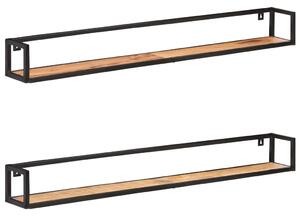 2 db tömör akácfa fali polc 160 cm