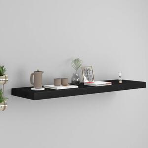 Fekete MDF lebegő fali polc 90 x 23,5 x 3,8 cm