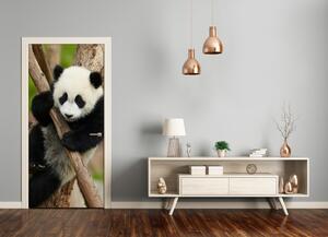Ajtó tapéta Panda egy fa 85x205