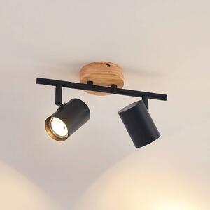 Lindby - Xiomara 2 Mennyezeti Lámpa Black/Light WoodLindby - Lampemesteren