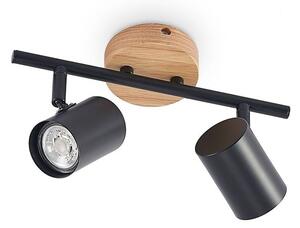 Lindby - Xiomara 2 Mennyezeti Lámpa Black/Light WoodLindby - Lampemesteren