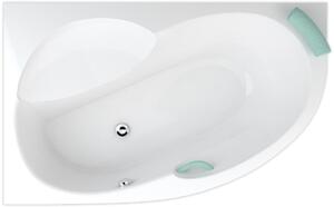 Aszimmetrikus fürdőkád Teiko Medea fehér 160x100 cm MED1600L