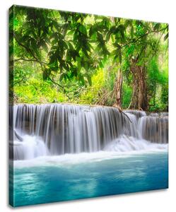 Vászonkép Színtiszta vízesés a dzsungelban Méretek: 30 x 30 cm