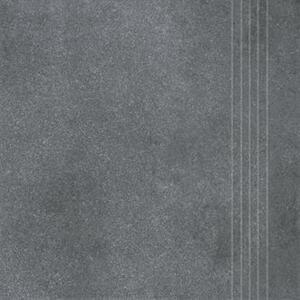 Csempe lépcsőlap Rako Form beton sötétszürke 33x33 cm dombor FINEZA46376