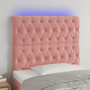 Bársony LED Fejtámla - Rózsaszín - 90x128cm