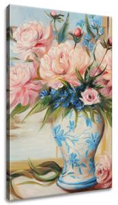 Vászonkép Színes virágok vázában Méretek: 40 x 60 cm