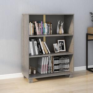 HAMAR világosszürke tömör fenyőfa könyvszekrény 85x35x112 cm