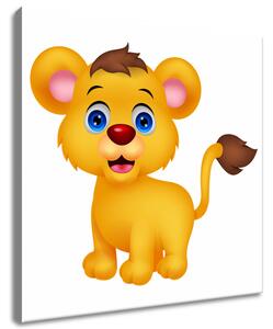 Gario Vászonkép Kis sárga oroszlán Méret: 30 x 30 cm