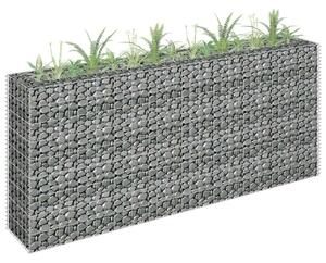 Gabion Magaságyás - Horganyzott Acél - 180x30x90 cm