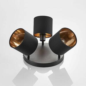 Lindby - Vasilia 3 Mennyezeti Lámpa Black/Gold - Lampemesteren