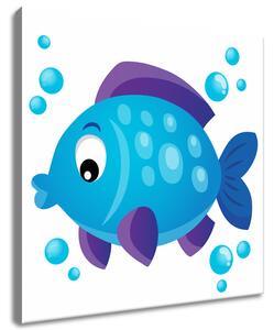 Vászonkép Kék halacska Méretek: 30 x 30 cm