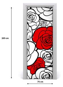 Fotótapéta ajtóra Roses 75x205 cm