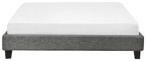 Dekoratív Szürke Szövet Ágykeret 160 x 200 cm ROANNE