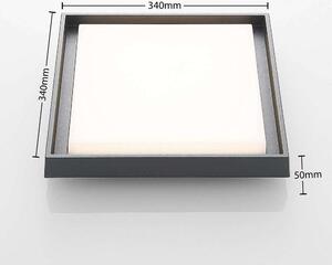 Lucande - Birta LED Square Kültéri Mennyezeti Lámpa 34x34 Dark Grey - Lampemesteren