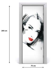 Poszter tapéta ajtóra Portré, nő 75x205 cm