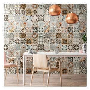 Wall Decal Cement Tiles Bali 30 db-os falmatrica szett, 15 x 15 cm - Ambiance