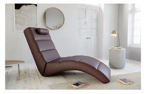 LONG barna ökobőr fotelágy