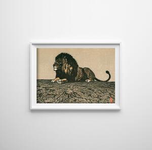 Plakát poszter Plakát poszter Yoshidy Toshi oroszlán