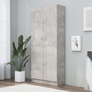 Betonszürke szerelt fa könyvszekrény 82,5 x 30,5 x 185,5 cm
