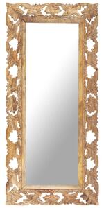 Kézzel faragott barna tömör mangófa tükör 110 x 50 cm