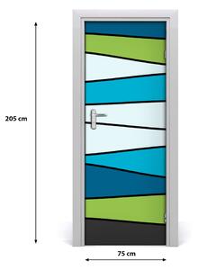 Poszter tapéta ajtóra színes csíkos 95x205