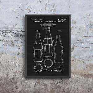 Retro plakát Retro plakát Coca-Cola Patent USA Bottle Design